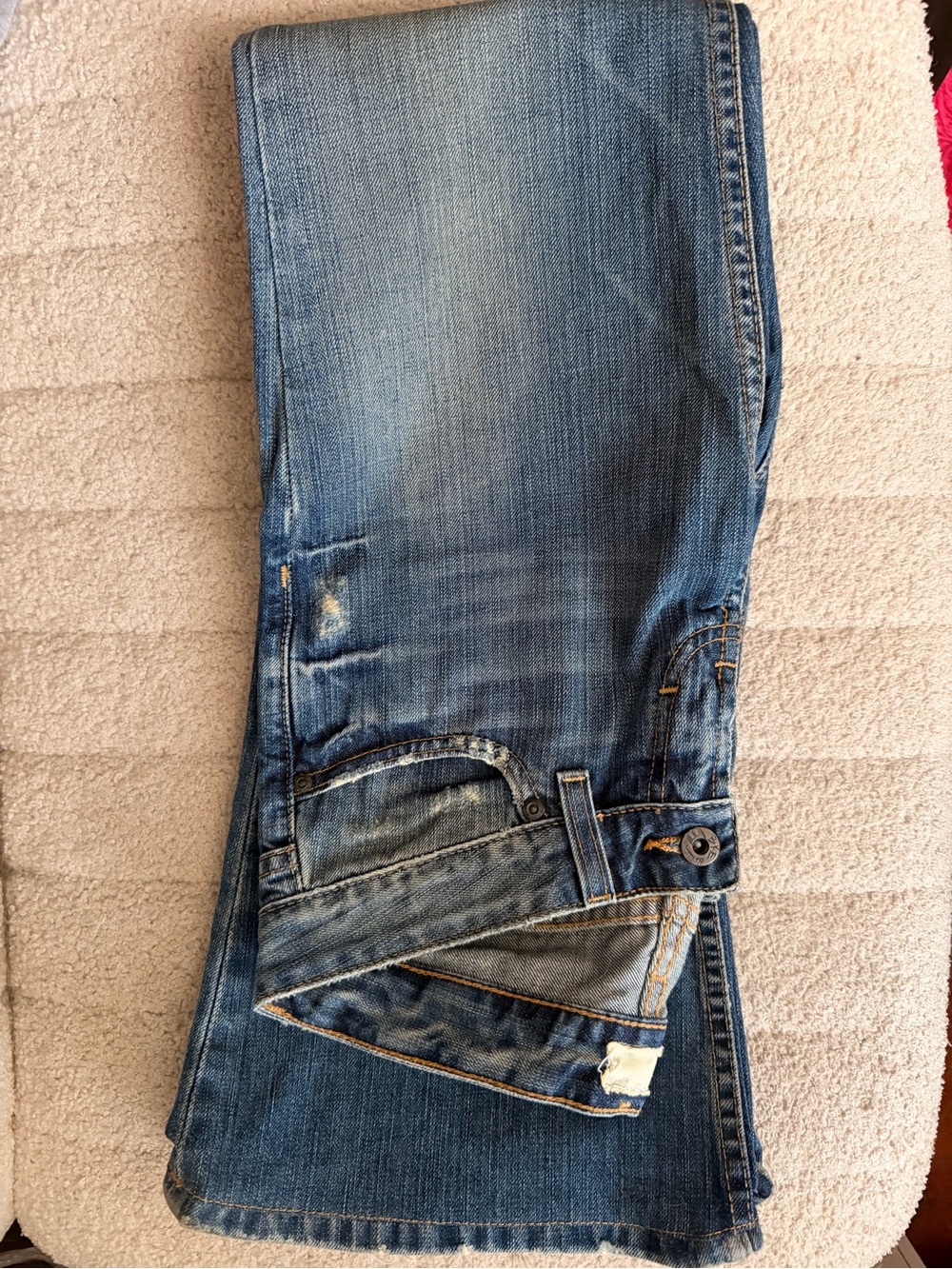 BKE Women's Light Blue Flare Jeans